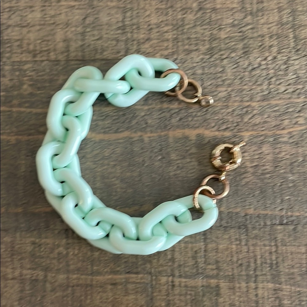 Chunky Mint Green Chain Bracelet